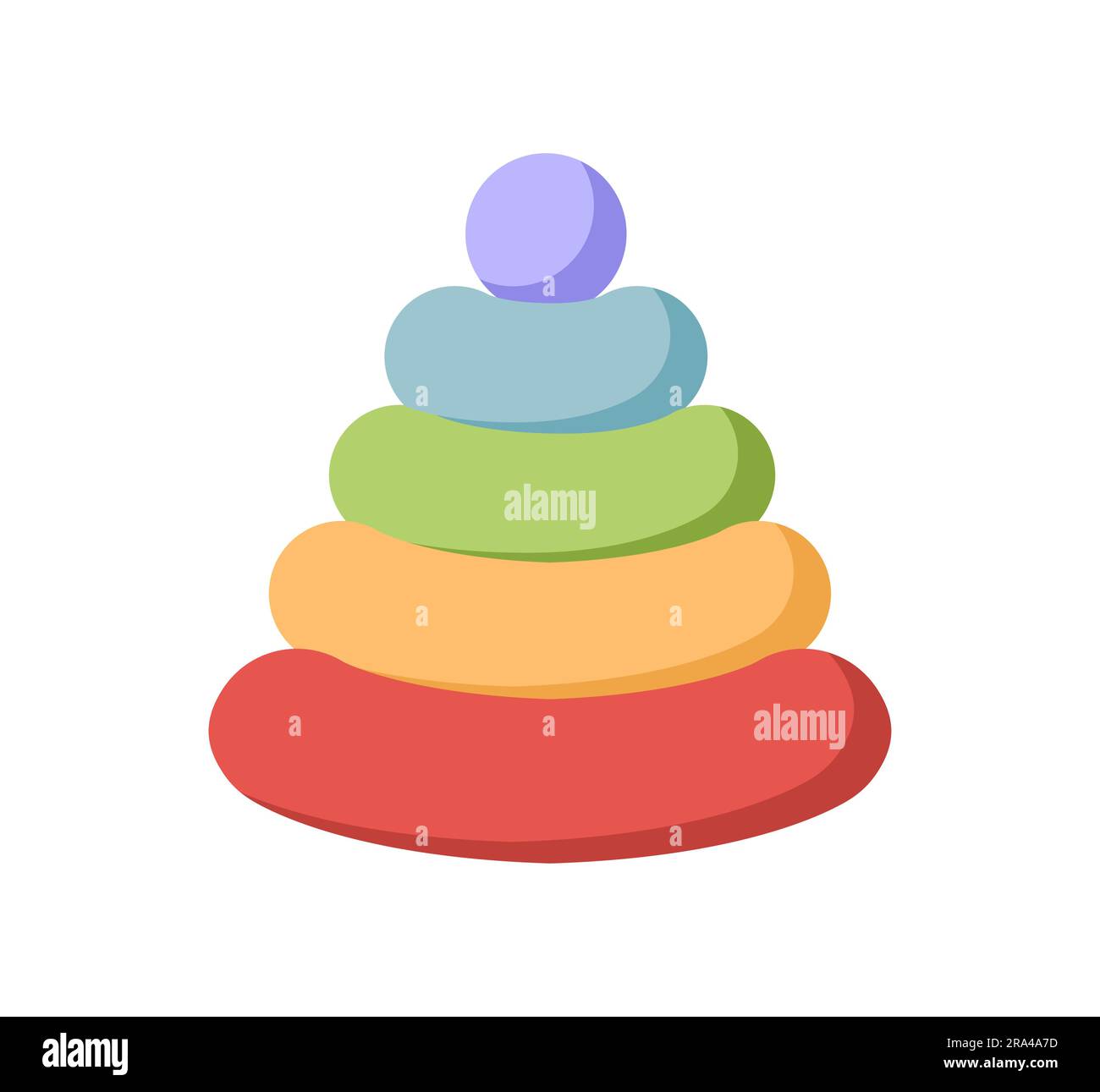 Simpatico giocattolo piramidale per bambini Illustrazione Vettoriale