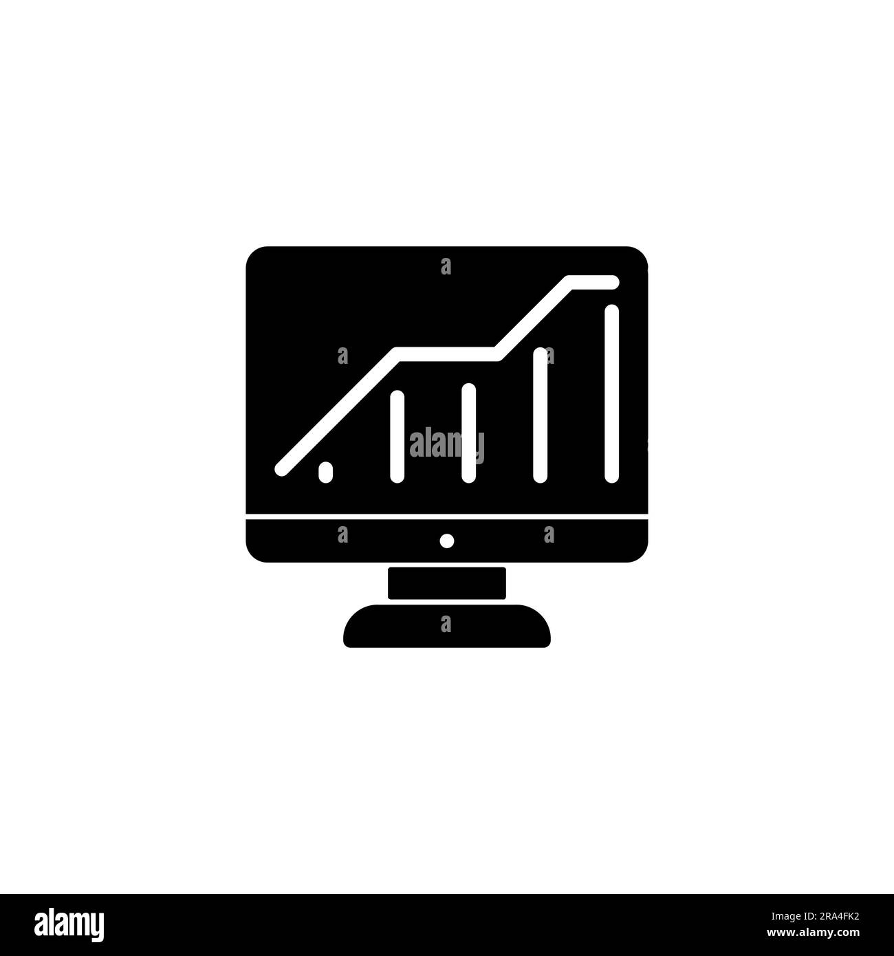 Analisi delle statistiche dei monitor dei computer per informazioni sui dati Illustrazione Vettoriale