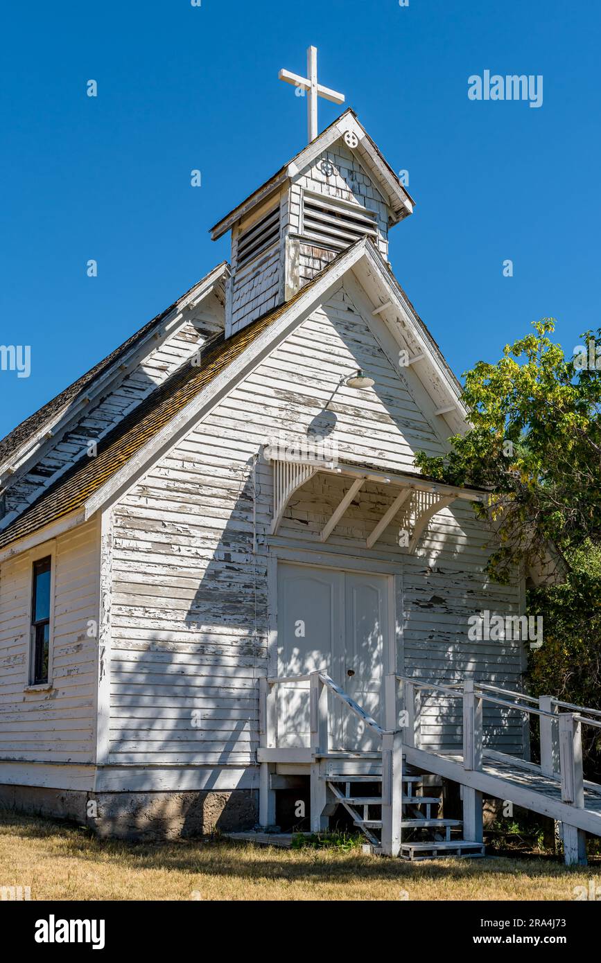 St Michaels and All Angels Anglican Church a Piapot, SK Foto Stock