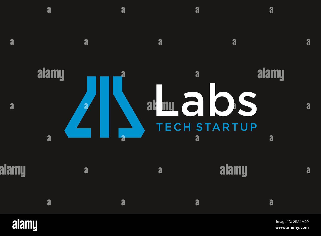 Lettera i monogramma logo design. per la tecnologia per scienze di laboratorio Illustrazione Vettoriale