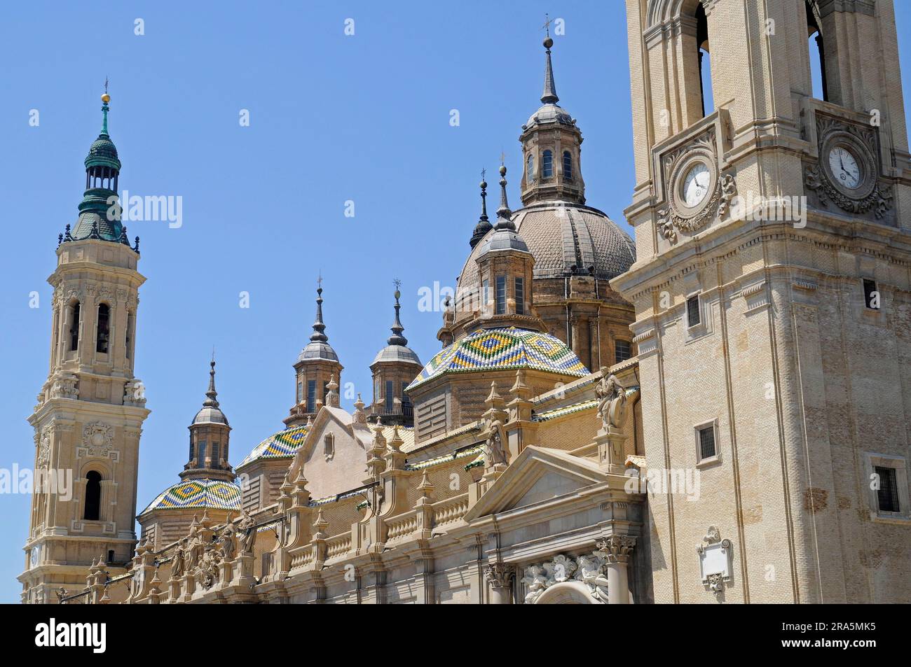 Basilica nuestra Senora del Pilar de Zaragoza, Catedral Salvador, Saragozza, Aragona, Spagna Foto Stock