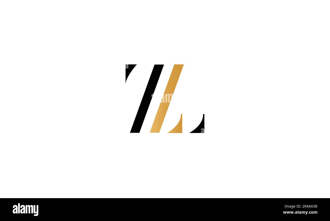 ZL, LZ, monogramma con logo di lettere astratte Illustrazione Vettoriale