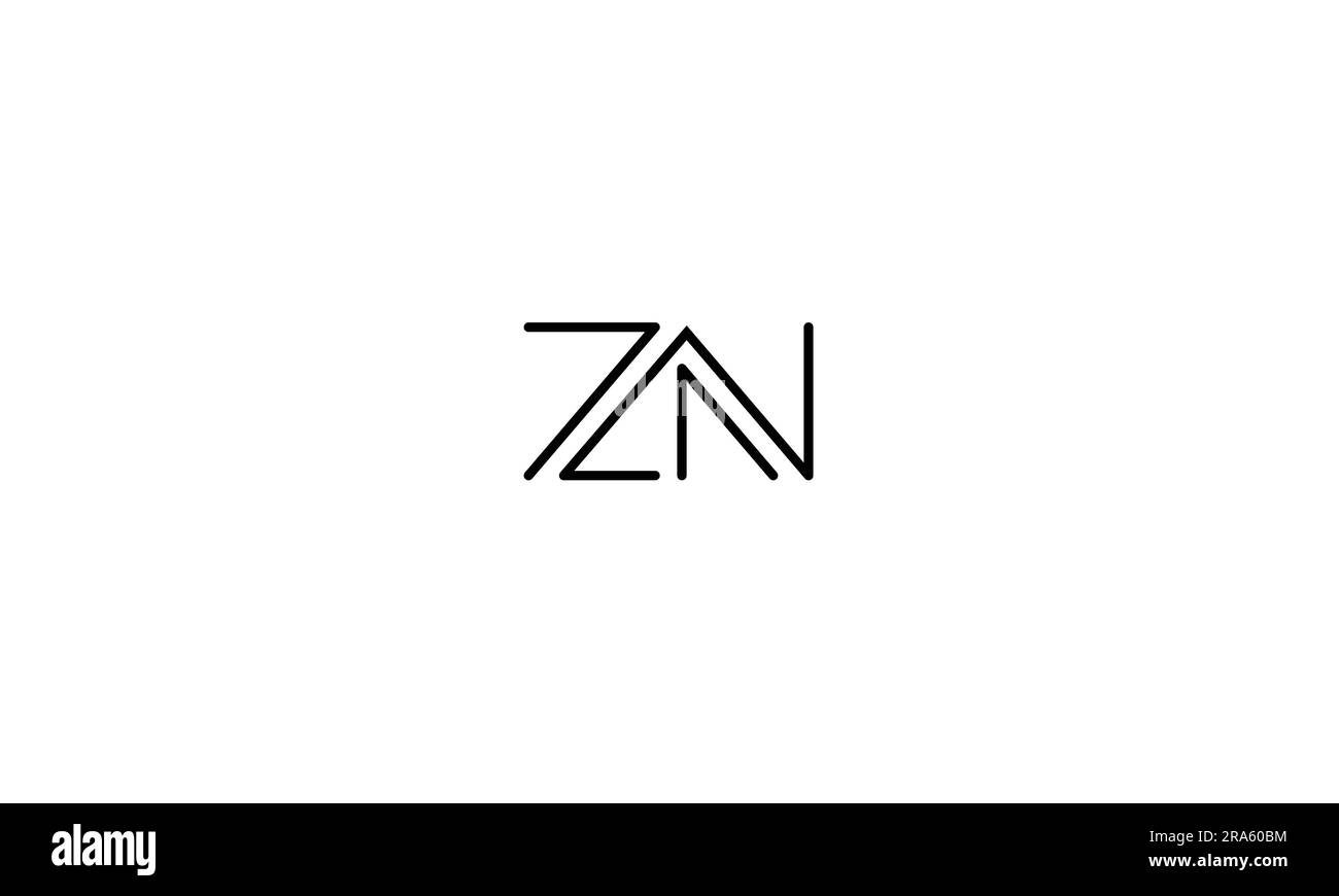ZN, NZ, monogramma con logo Abstract Letters Illustrazione Vettoriale