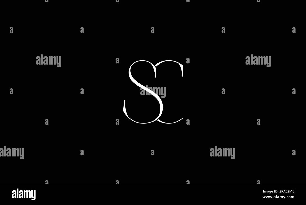 SC, CS, monogramma con logo Abstract Letters Illustrazione Vettoriale