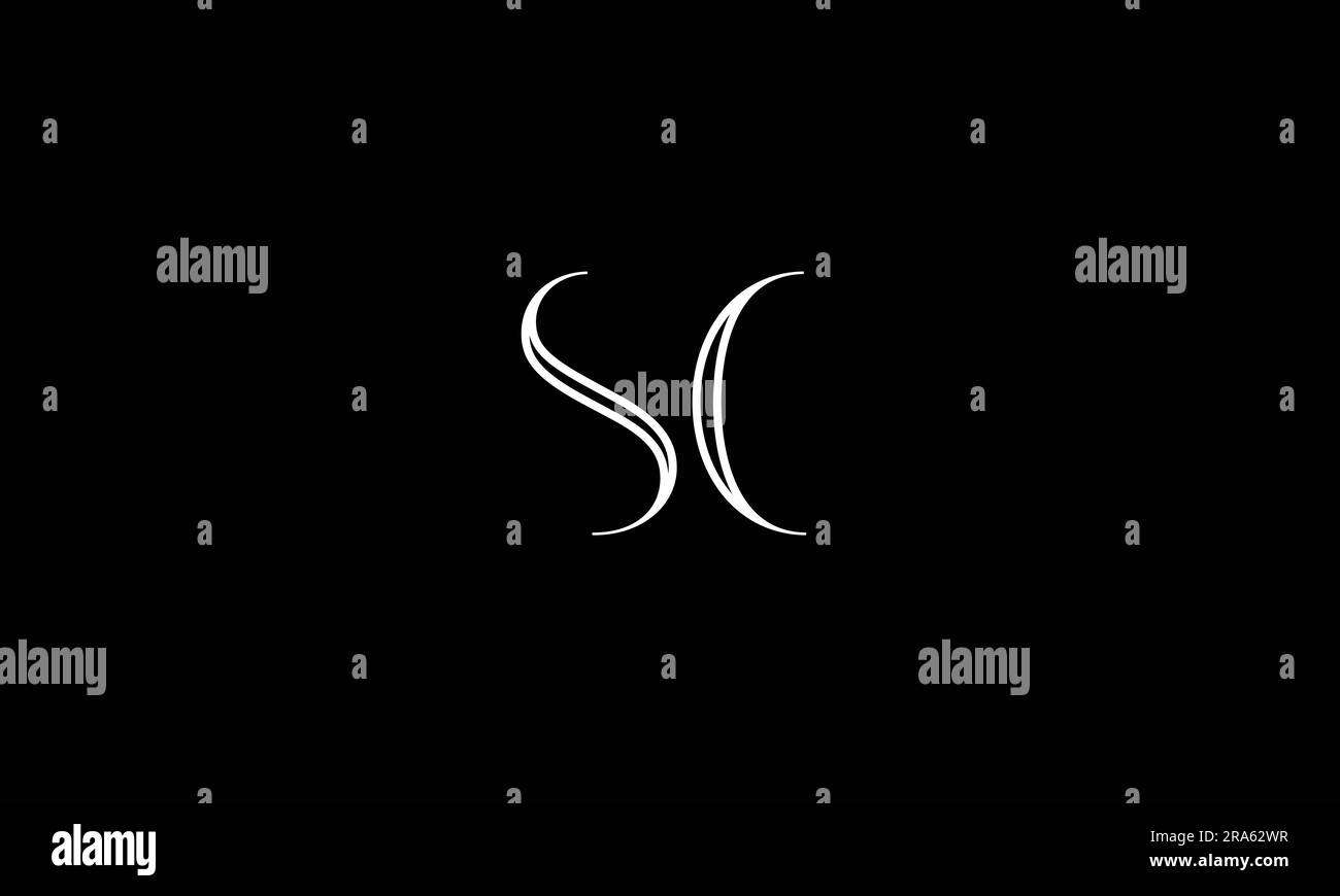 SC, CS, monogramma con logo Abstract Letters Illustrazione Vettoriale