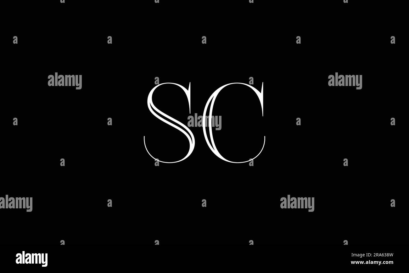 SC, CS, monogramma con logo Abstract Letters Illustrazione Vettoriale