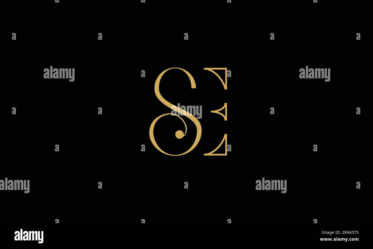 Monogramma se, ES, Abstract Letters Logo Illustrazione Vettoriale