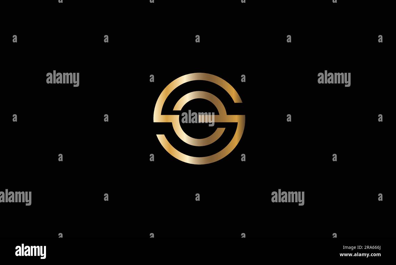 Monogramma se, ES, Abstract Letters Logo Illustrazione Vettoriale