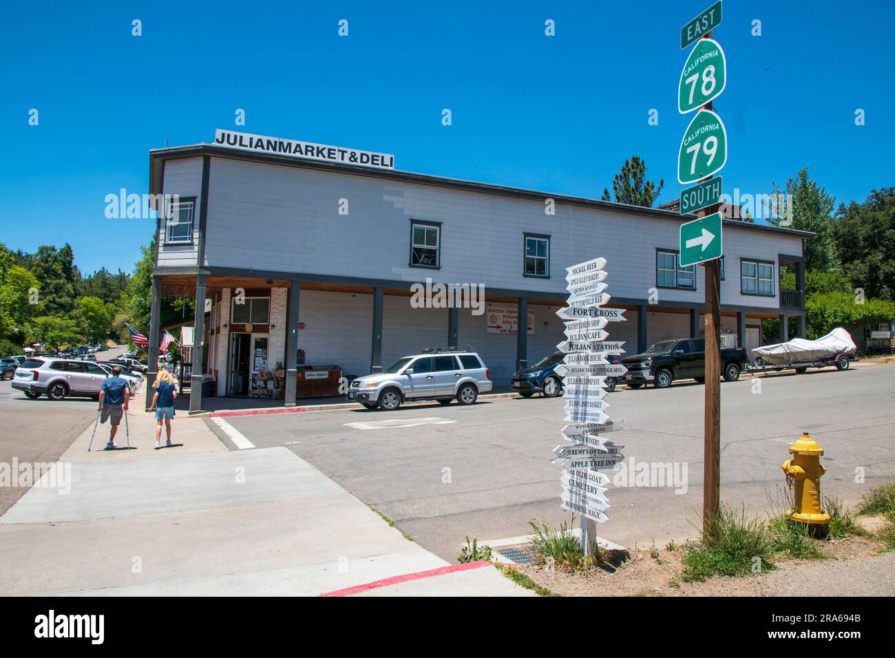 Julian è una piccola città mineraria della contea di San Diego, CALIFORNIA, nota per la sua torta di mele di qualità. Foto Stock