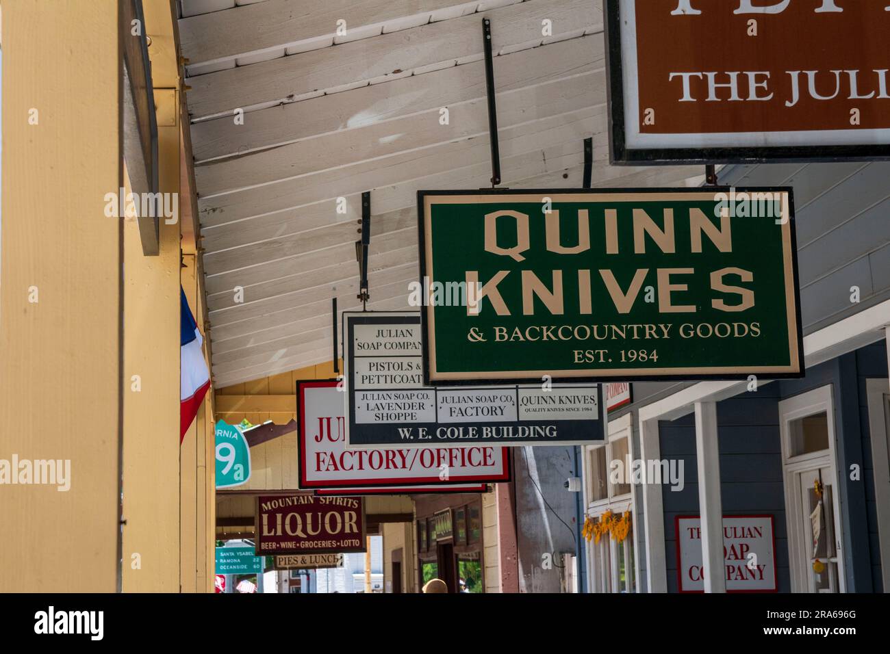 Julian è una piccola città mineraria della contea di San Diego, CALIFORNIA, nota per la sua torta di mele di qualità. Foto Stock