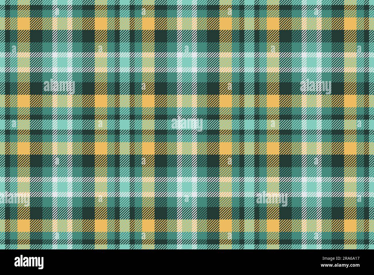 Plaid sfondo, controllare il motivo senza giunture in verde. Tessuto vettoriale per stampa tessile, carta da imballaggio, gift card, carta da parati flat design. Illustrazione Vettoriale