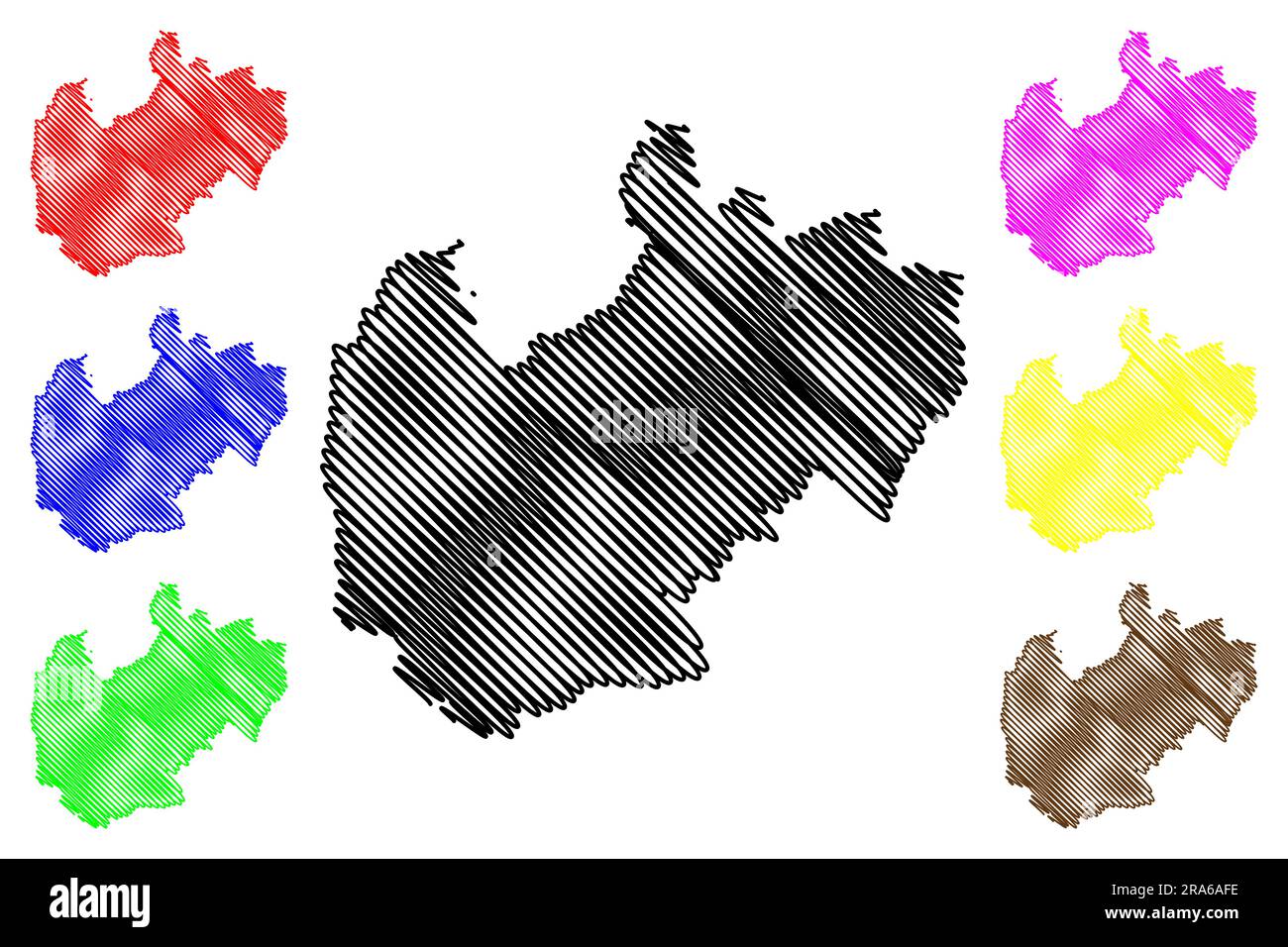 Foresta di Epping Distretto non-metropolitano (Regno Unito di Gran Bretagna e Irlanda del Nord, contea cerimoniale Essex, Inghilterra) vettore mappa illustrati Illustrazione Vettoriale