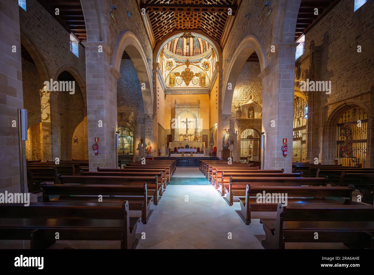 Basilica de Santa Maria de los Reales Alcazares Interior - Ubeda, Jaen, Spagna Foto Stock