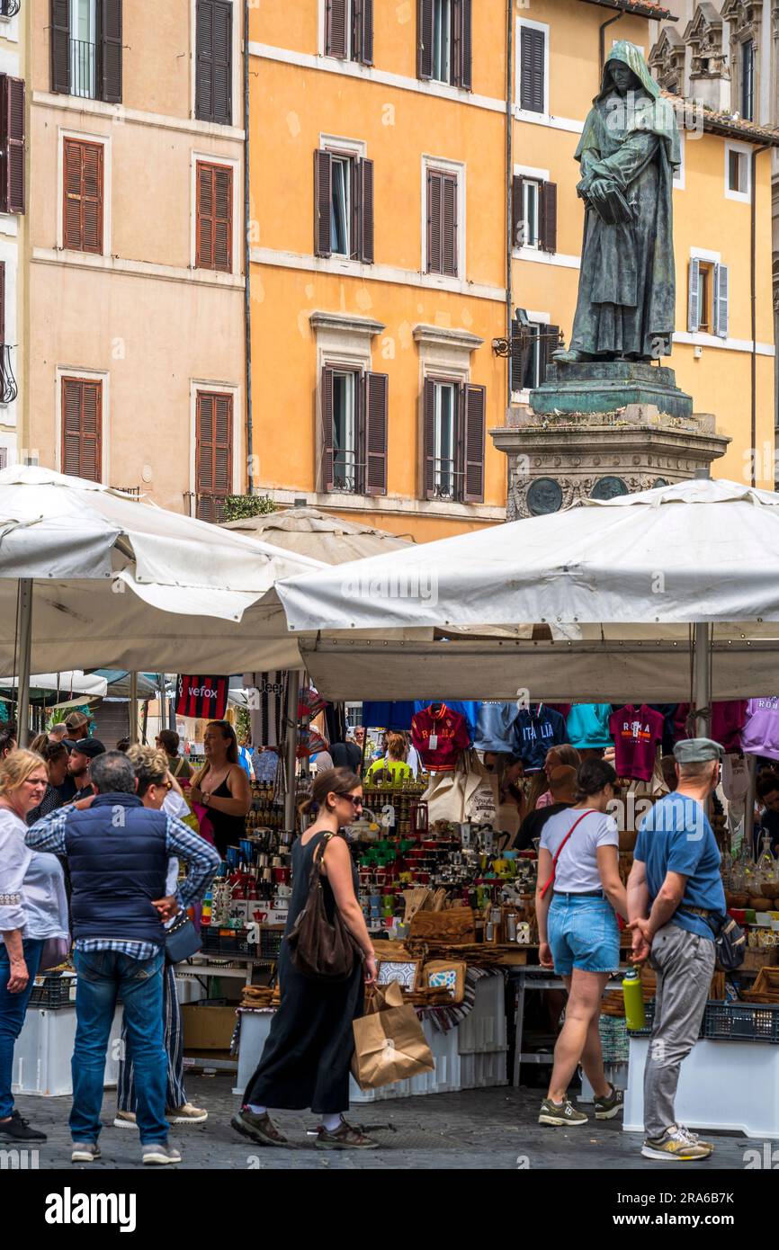 Campo de Fiori, Roma, Lazio, Italia Foto Stock