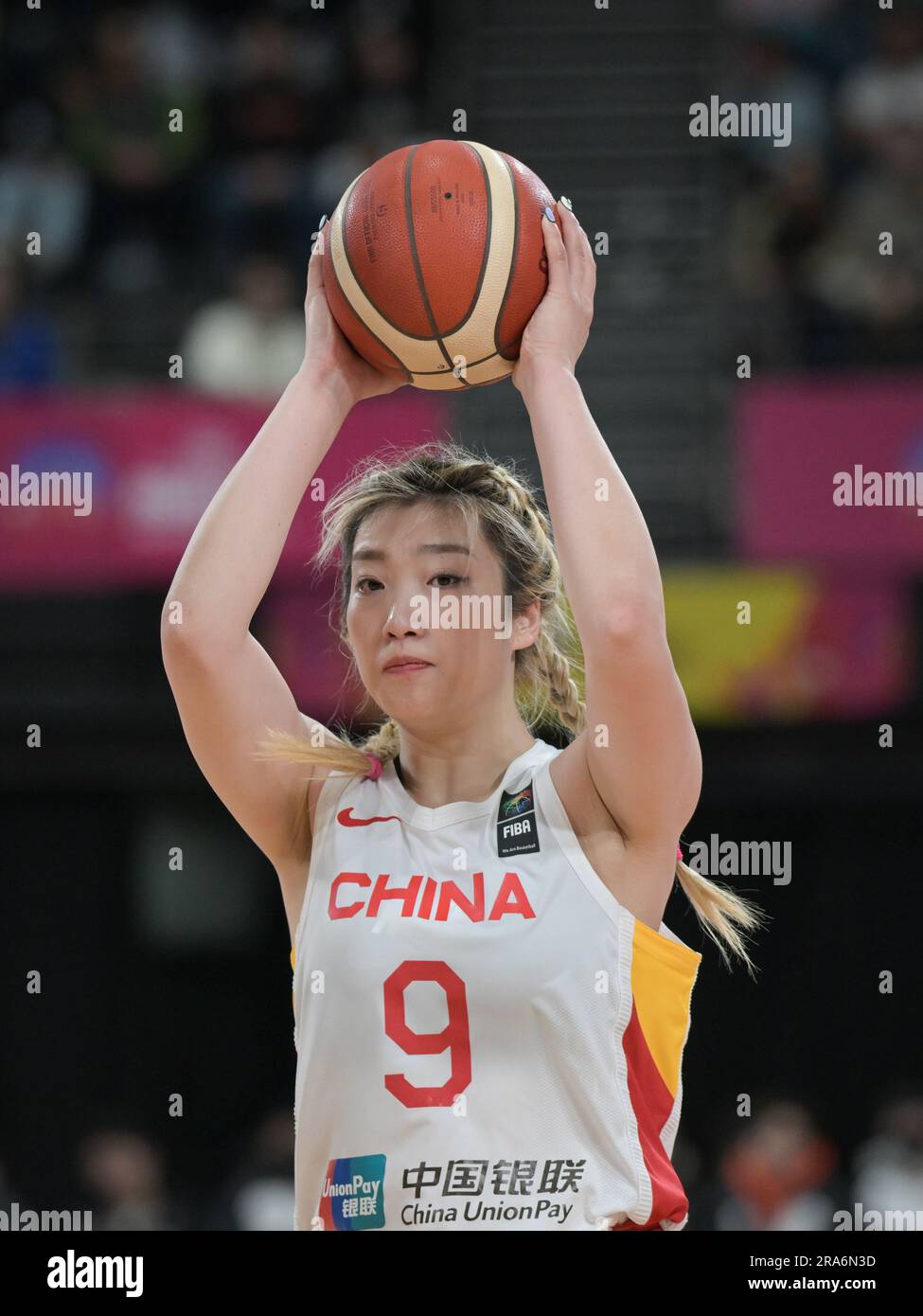 Sydney, Australia. 1 luglio 2023. Li Meng della squadra di pallacanestro femminile cinese ha visto in azione durante la FIBA Women's Asia Cup 2023 Division A match tra Cina e Australia al Quay Centre. Punteggio finale; Cina 74:60 Australia. (Foto di Luis Veniegra/SOPA Images/Sipa USA) credito: SIPA USA/Alamy Live News Foto Stock