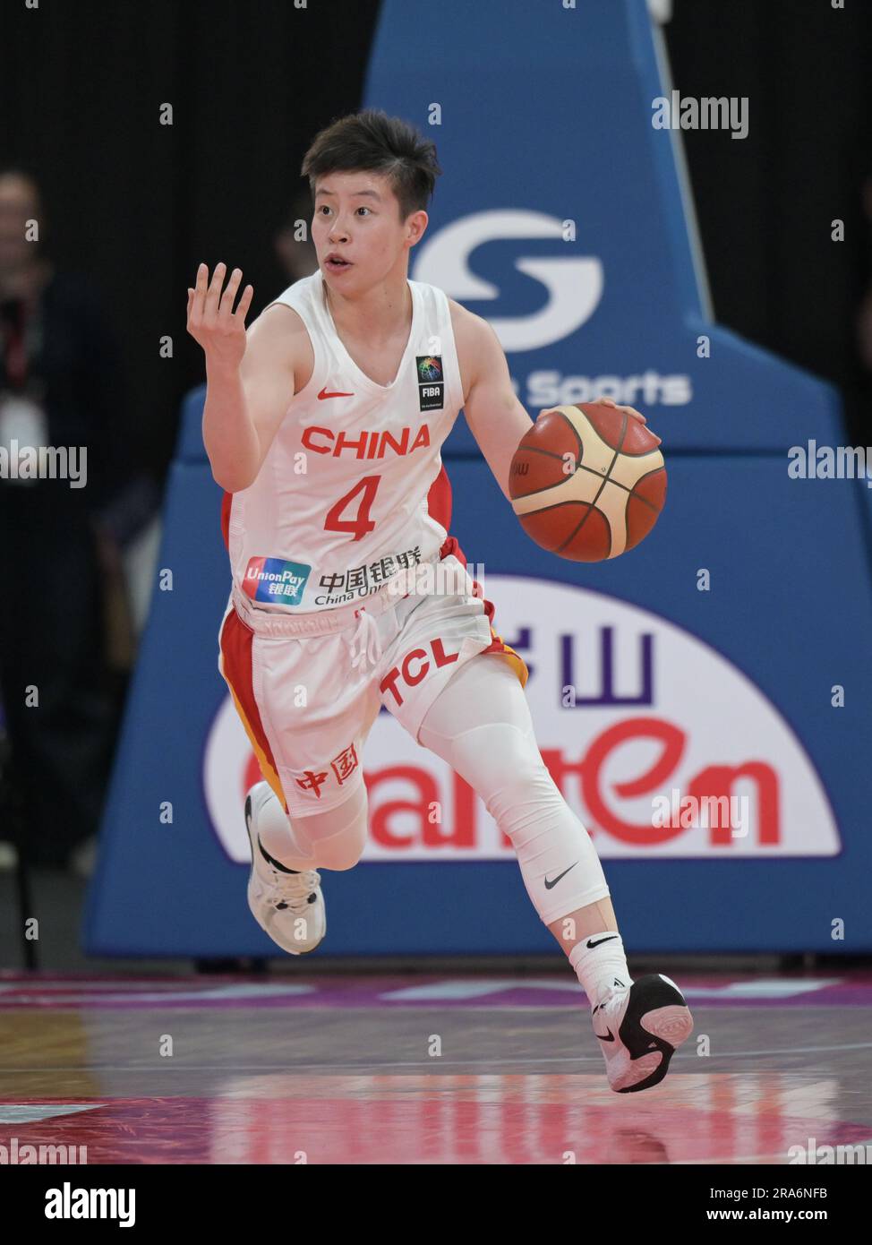 Sydney, Australia. 1 luglio 2023. Li Yuan della squadra di pallacanestro femminile cinese ha visto in azione durante la FIBA Women's Asia Cup 2023 Division A match tra Cina e Australia al Quay Centre. Punteggio finale; Cina 74:60 Australia. (Foto di Luis Veniegra/SOPA Images/Sipa USA) credito: SIPA USA/Alamy Live News Foto Stock