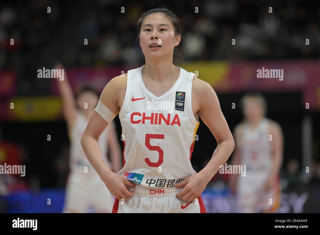 Sydney, Australia. 1 luglio 2023. Wang Siyu della squadra di pallacanestro femminile cinese ha visto durante la FIBA Women's Asia Cup 2023 Division Una partita tra Cina e Australia al Quay Centre. Punteggio finale; Cina 74:60 Australia. (Foto di Luis Veniegra/SOPA Images/Sipa USA) credito: SIPA USA/Alamy Live News Foto Stock