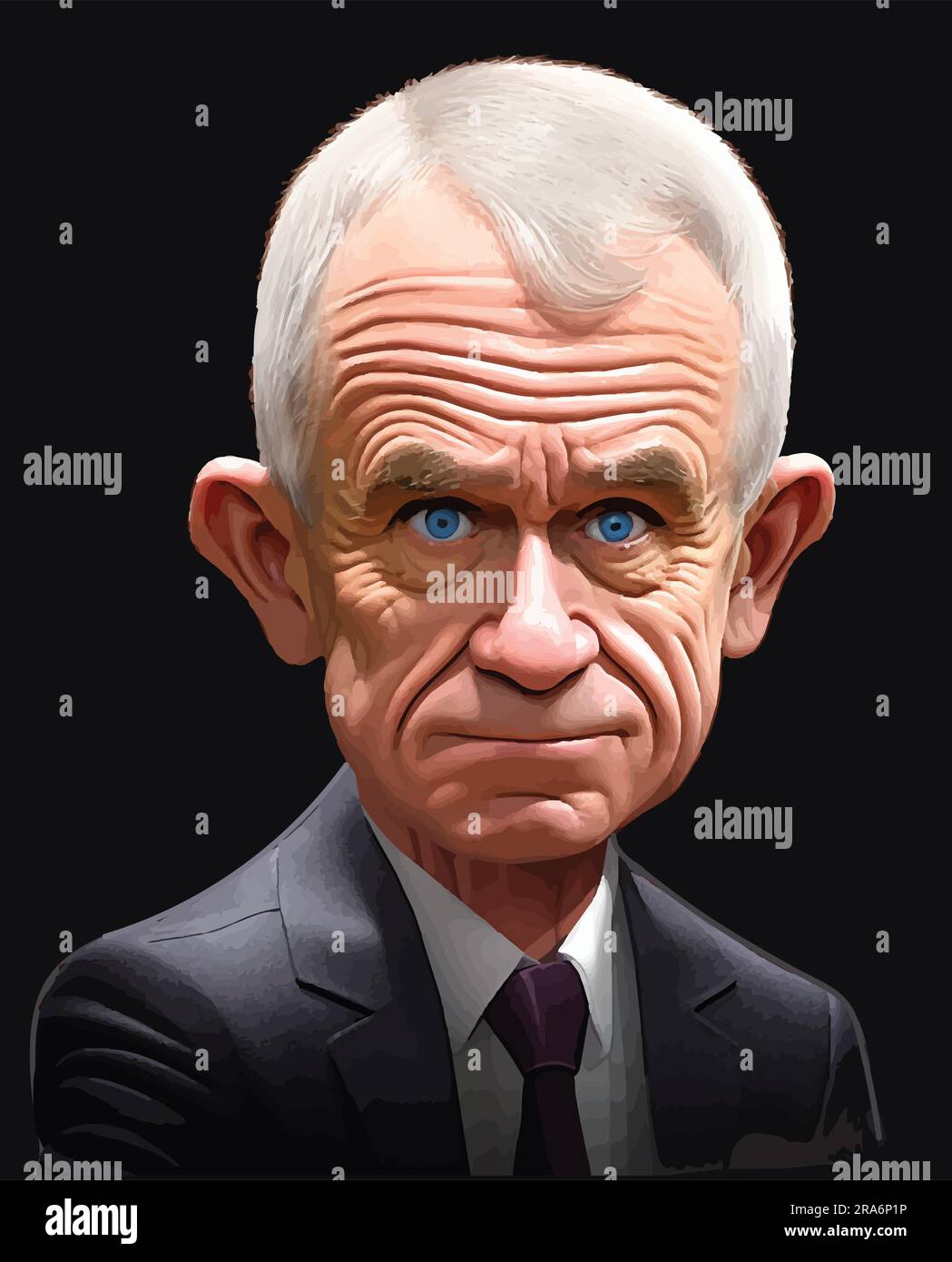 Vettore di Malcolm Roberts, politico australiano, senatore del Queensland e membro di One Nation Illustrazione Vettoriale