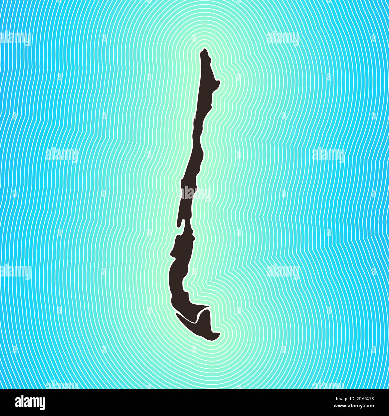 Icona mappa Cile. Forma del paese su sfondo sfumato a strisce radianti. Poster Cile vibrante. Bella illustrazione vettoriale. Illustrazione Vettoriale