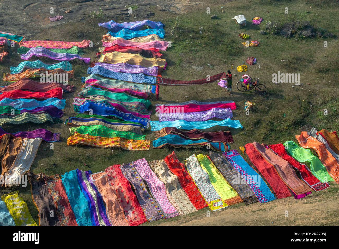 Dhobi ghat Washerman Place nella zona rurale dell'india Foto Stock