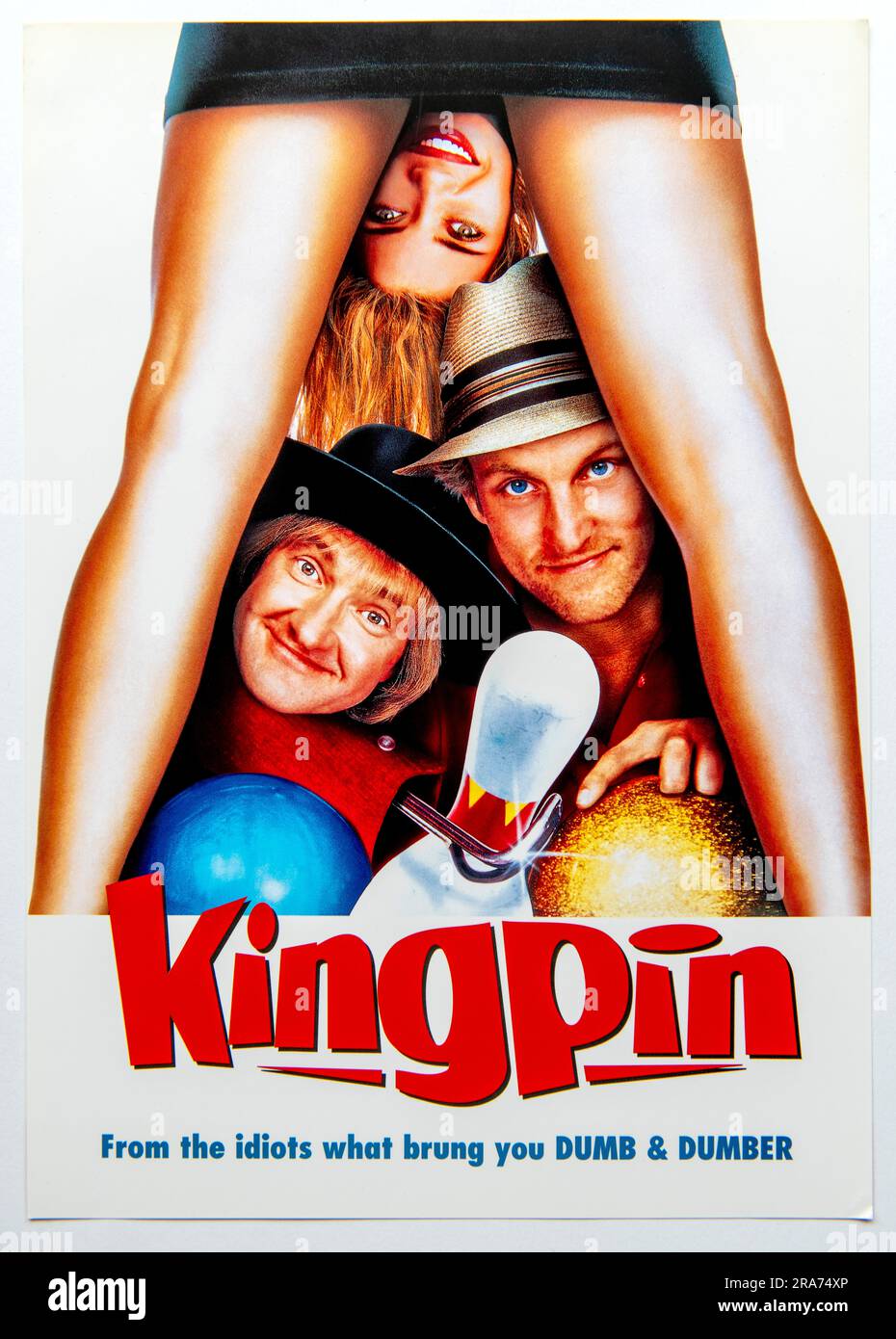 Prima copertina di informazioni pubblicitarie per il film Kingpin, uscito nel 1996 Foto Stock