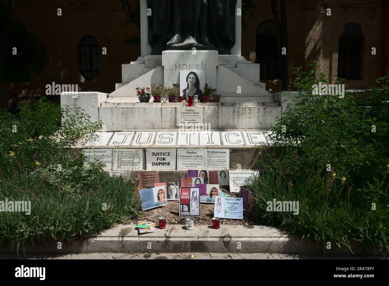 "Daphne Caruana Galizia, giornalista investigativa, assassinata a Malta lunedì 16 ottobre 2017, "è stata uccisa perché contava" Foto Stock