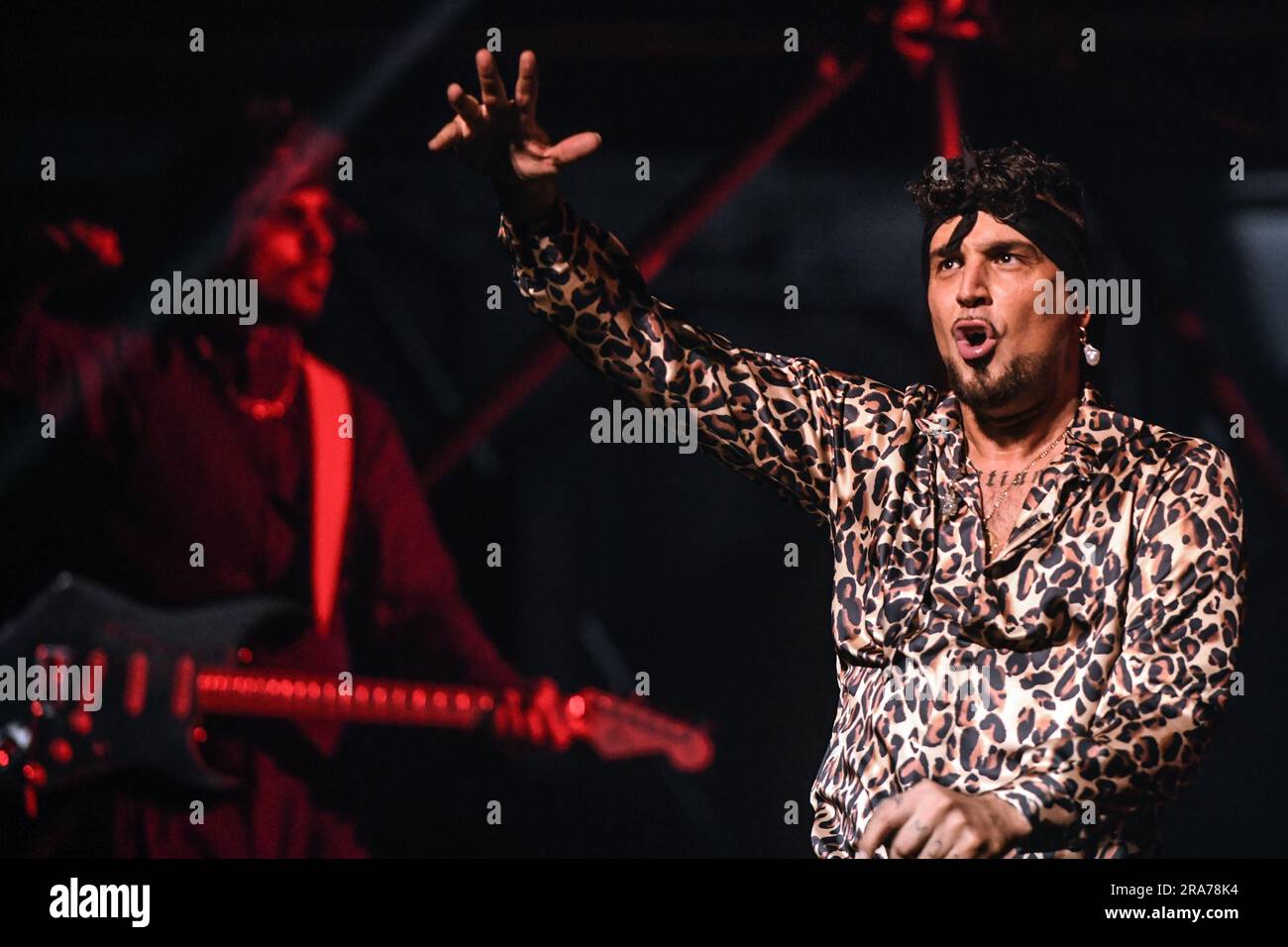 Dante Spinetta: Tour del Funk Latino 2023 Foto Stock
