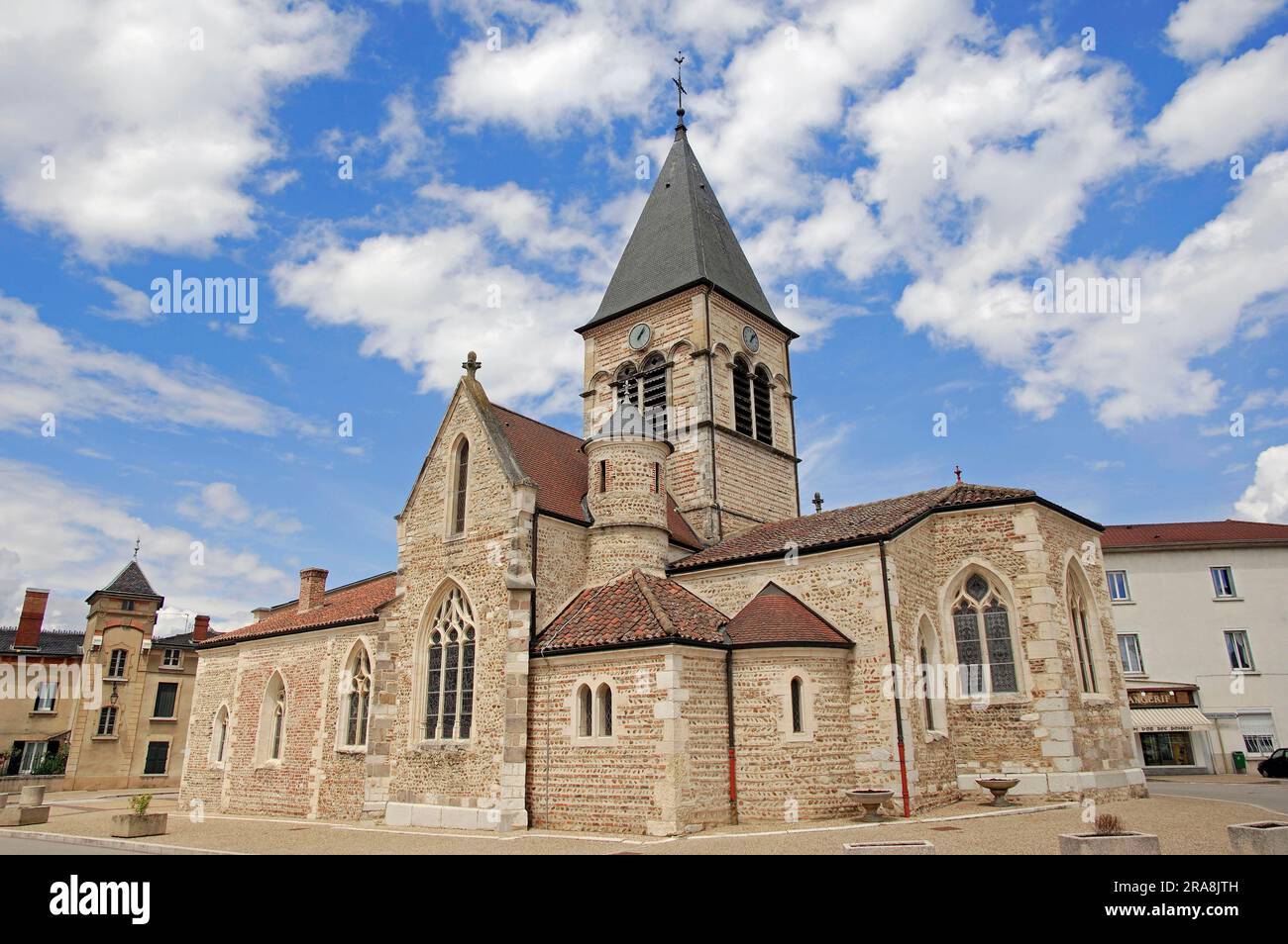 Chiesa, Villars-les-Dombes, Rodano-Alpi, Ain, Francia Foto Stock