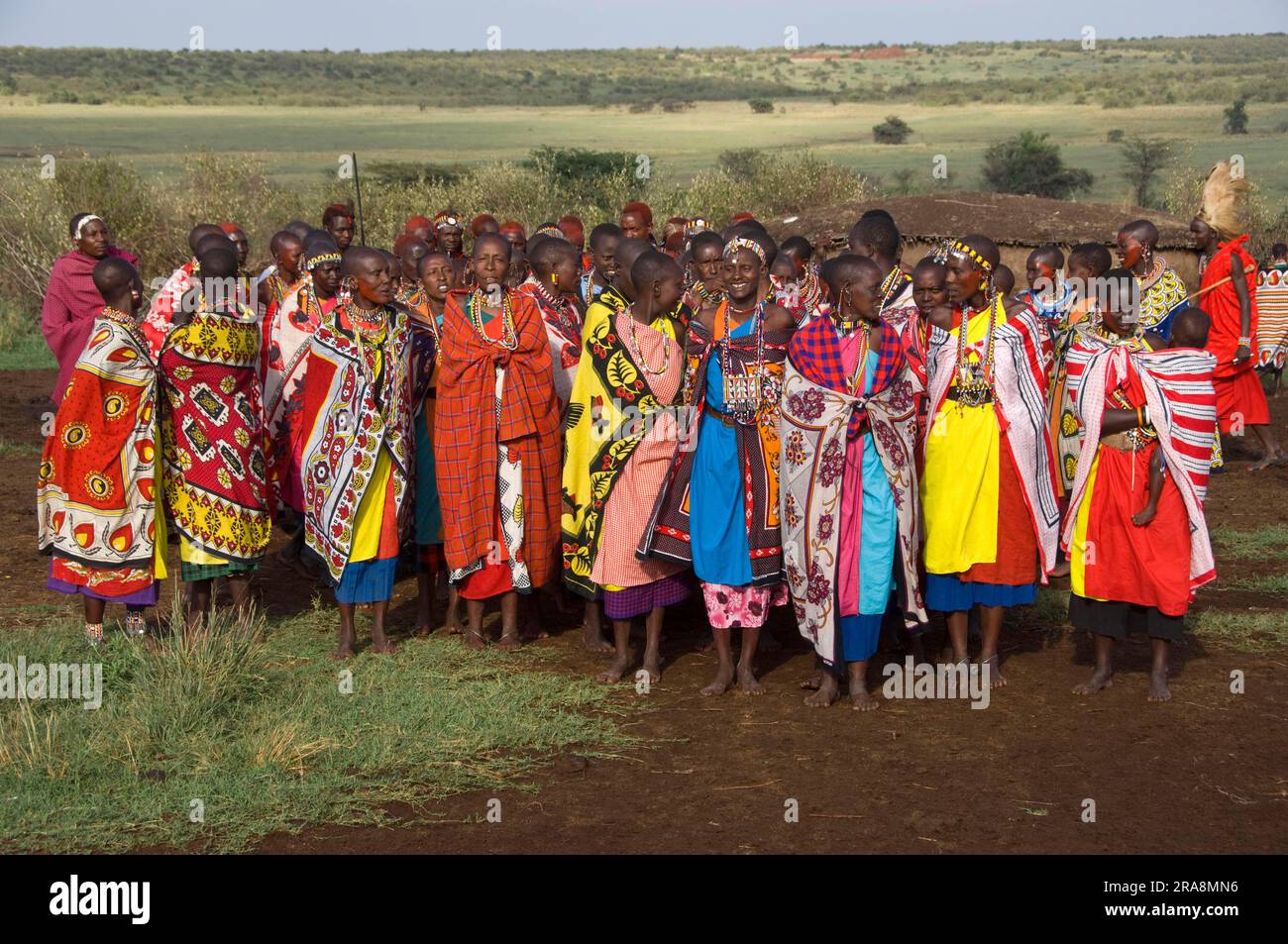 Donna Maasai, il Masai Mara, Kenya Foto Stock