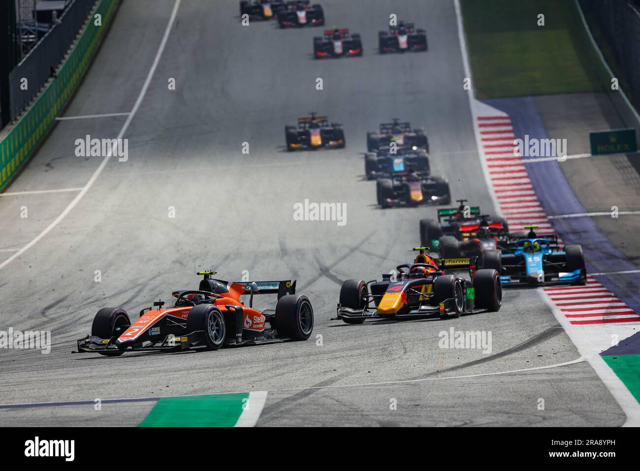 02 DARUVALA Jehan (IND), MP Motorsport, Dallara F2, azione durante il 7° round del Campionato FIA di Formula 2 2023 dal 30 giugno al 2 luglio 2023 sul Red Bull Ring, a Spielberg, Austria - foto Florent Gooden / DPPI Foto Stock