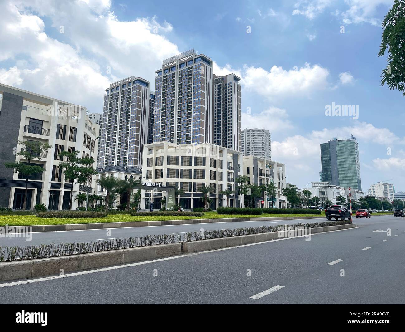 Area urbana di Star Lake ad ha noi, Vietnam Foto Stock