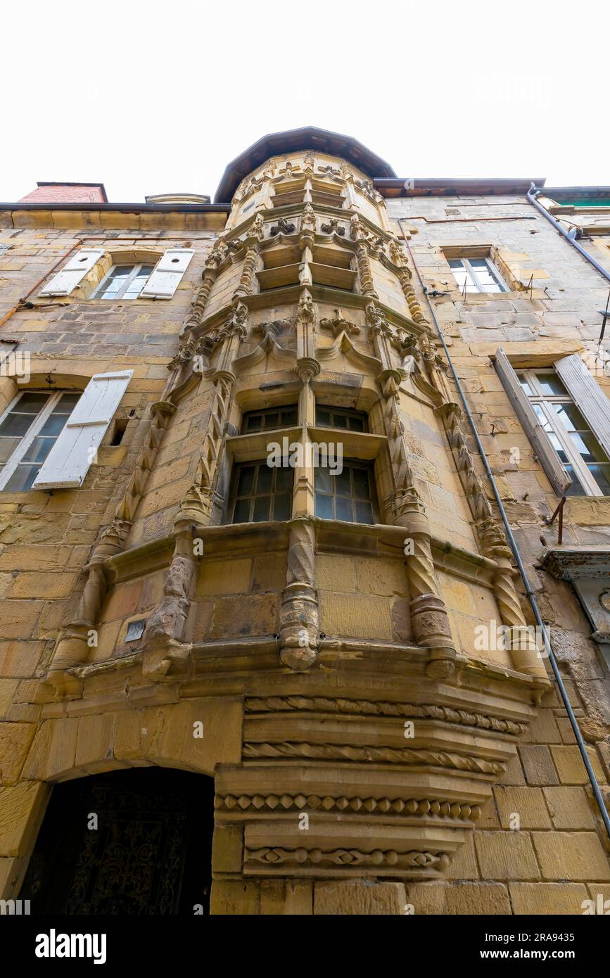 Edificio rinascimentale chiamato Aldermen's Tower (Maison dite Tour des Echevins), costruito tra il 1500 e il 1520, la città vecchia di Brive la Gaillarde (Corrèze) New-Aquit Foto Stock