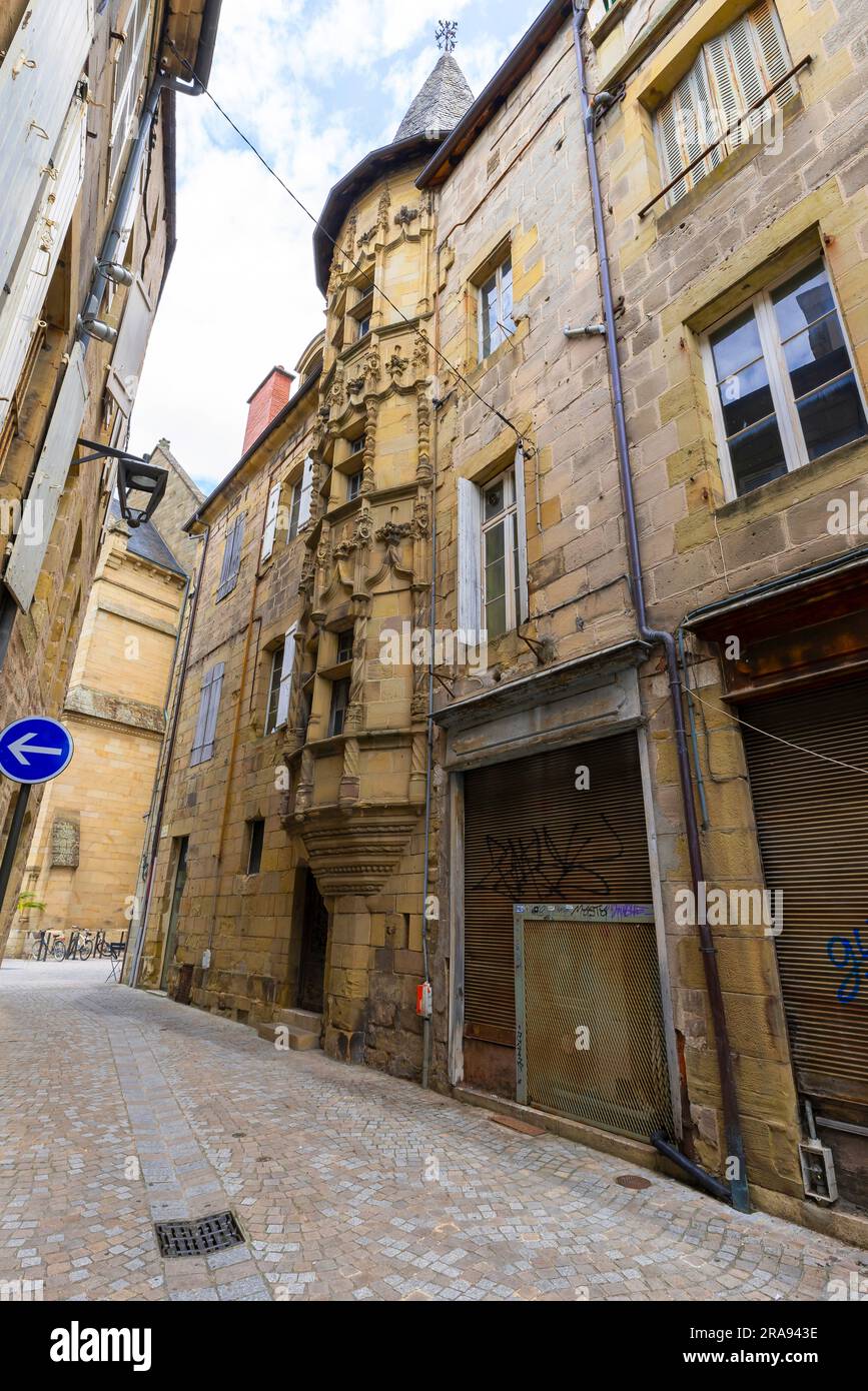 Edificio rinascimentale chiamato Aldermen's Tower (Maison dite Tour des Echevins), costruito tra il 1500 e il 1520, la città vecchia di Brive la Gaillarde (Corrèze) New-Aquit Foto Stock