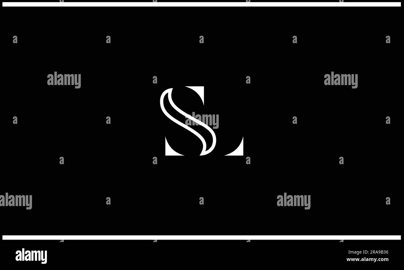 SL, LS, design con logo astratto Illustrazione Vettoriale