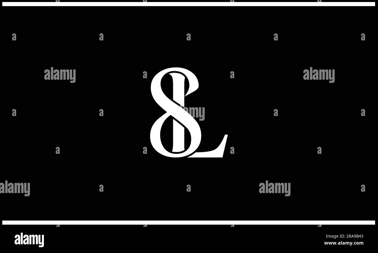 SL, LS, design con logo astratto Illustrazione Vettoriale