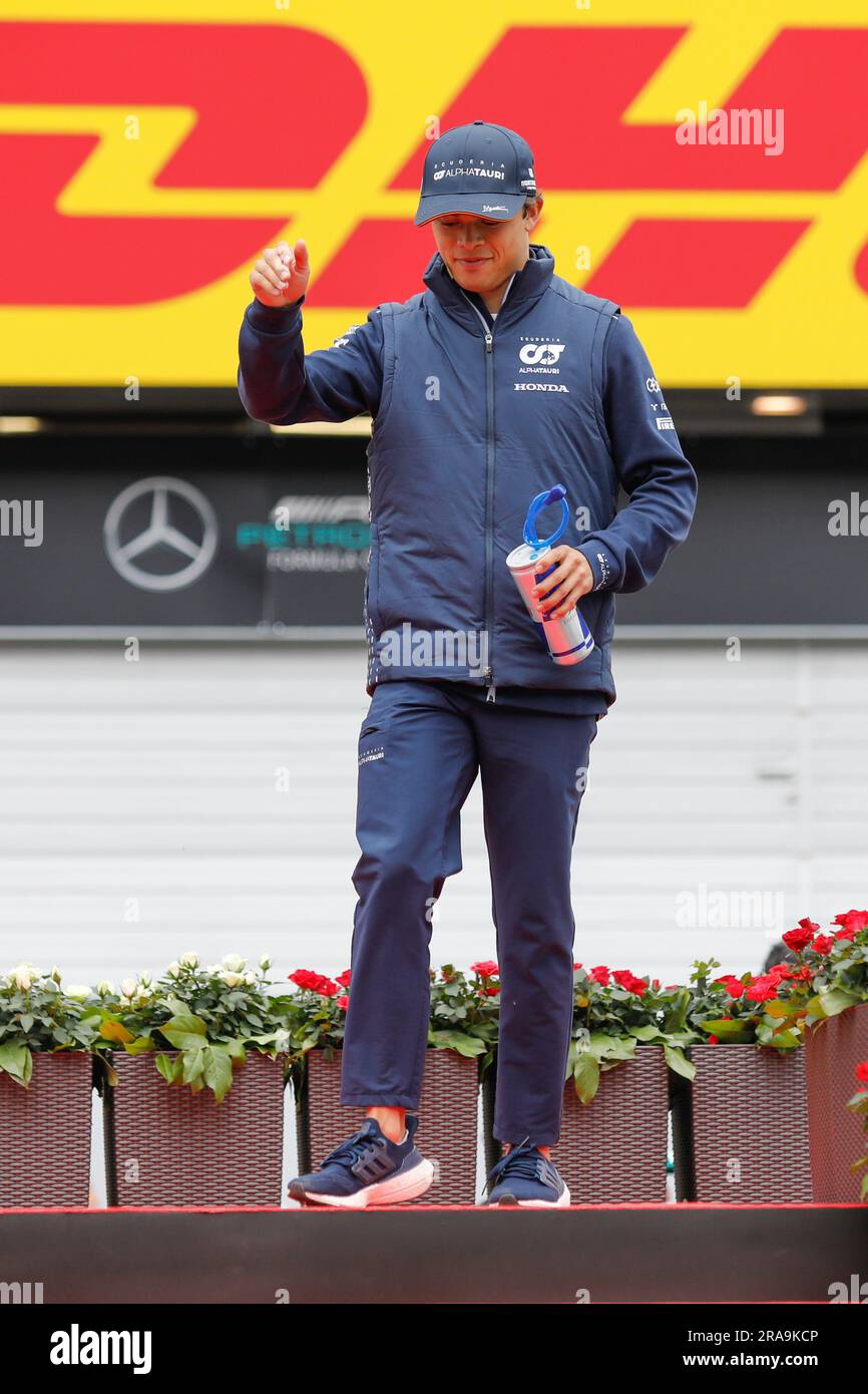 Spielberg, Austria. 2 luglio 2023. Formula 1 Rolex Gran Premio d'Austria al Red Bull Ring, Austria. Nella foto: Nyck De Vries (NLD) di Scuderia AlphaTauri © Piotr Zajac/Alamy Live News Foto Stock