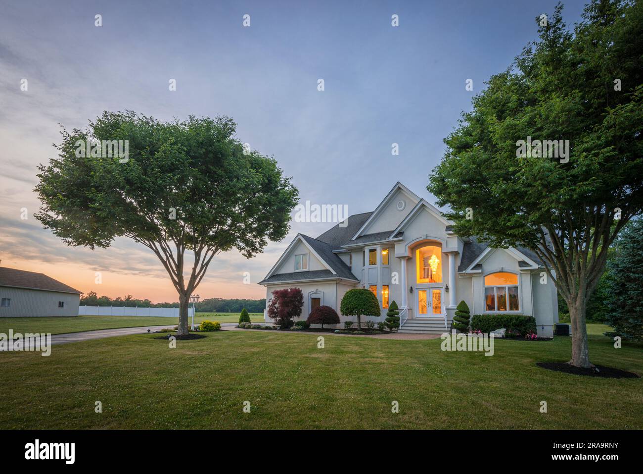 American Rural suburban single Family home, Pennsylvania USA Foto Stock