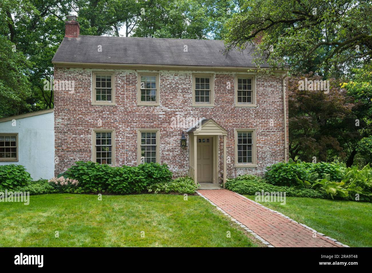 Old American Colonial House, Philadelphia, Pennsylvania, USA Foto Stock