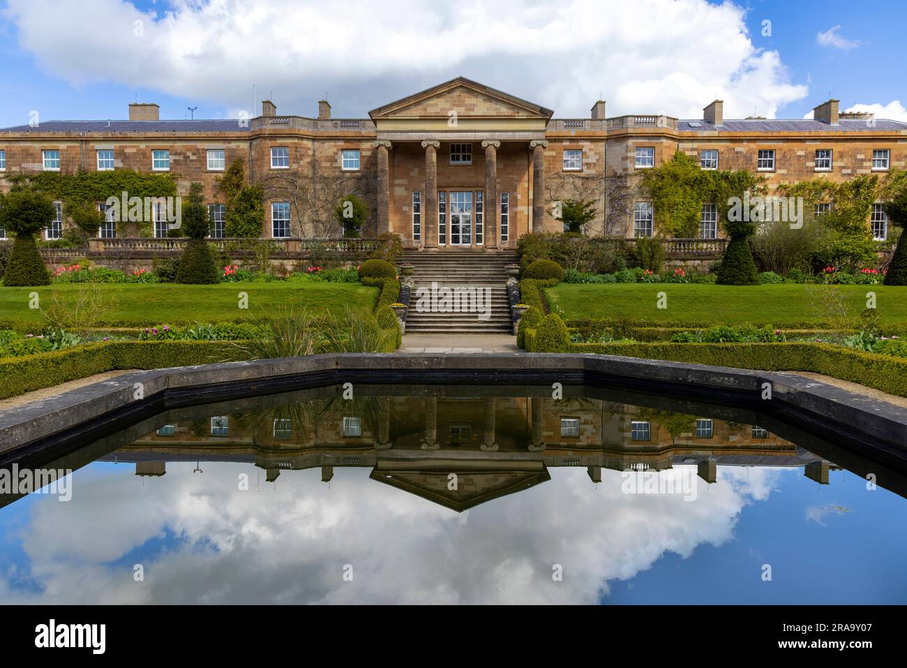 Hillsborough Palace, un edificio governativo irlandese e residenza reale, County Down, Irlanda del Nord. Foto Stock