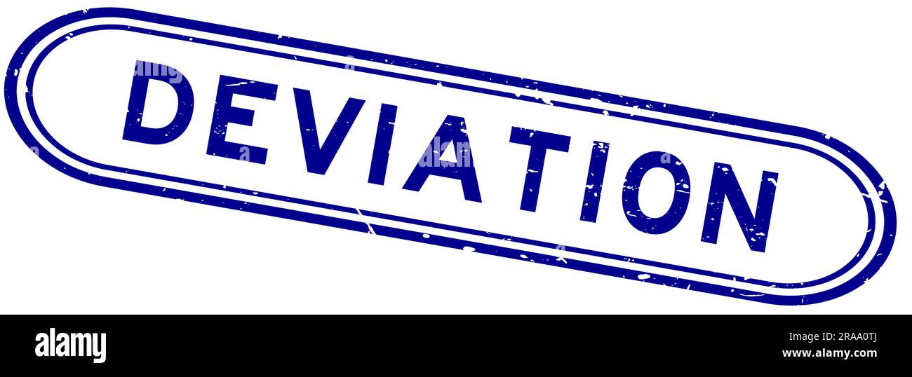 Grunge blu parola di deviazione sigillo in gomma timbro su sfondo bianco Illustrazione Vettoriale