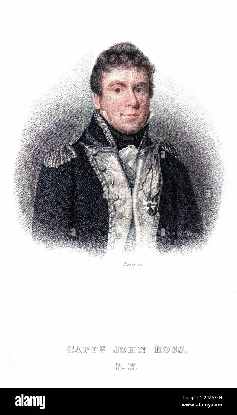 Sir JOHN ROSS Arctic explorer, nella sua uniforme da capitano della marina Data: 1777 - 1856 Foto Stock