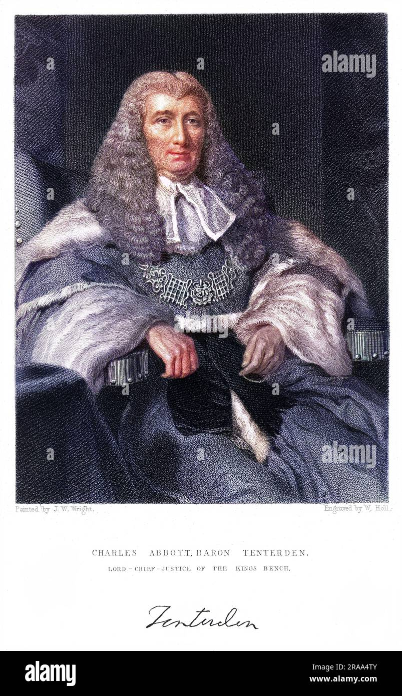 CHARLES ABBOTT, primo barone TENTERDEN avvocato, Lord Chief Justice Data: 1762 - 1832 Foto Stock