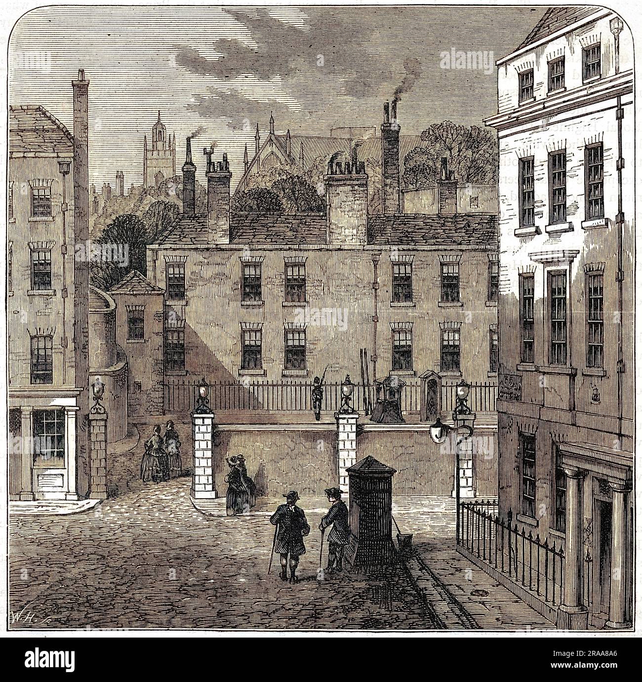 Vecchia Carlton House all'inizio del XVIII secolo, prima di essere ricostruita come residenza reale. Data: 1709 Foto Stock Vecchia Carlton House all'inizio del XVIII secolo, prima di essere ricostruita come residenza reale. Data: 1709 Foto Stock