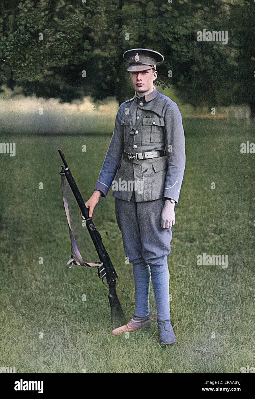 Principe Enrico, poi duca di Gloucester (1900 - 1974), terzo figlio di re Giorgio V e della regina Mary, raffigurato come privato nell'Eton College Officers Training Corps, dove si trovava al campo di Tidworth. Data: 1916 Foto Stock