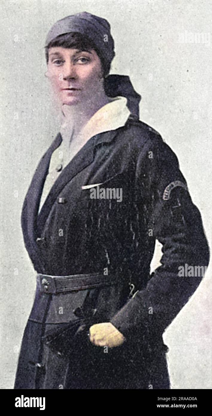 Madelon Battle Hancock (1881 - 1930), nota come Glory Hancock fu la donna più decorata della prima guerra mondiale, con dodici medaglie assegnate in totale per il suo lavoro e il coraggio negli ospedali belgi vicino alla prima linea durante la prima guerra mondiale. Data: 1917 Foto Stock