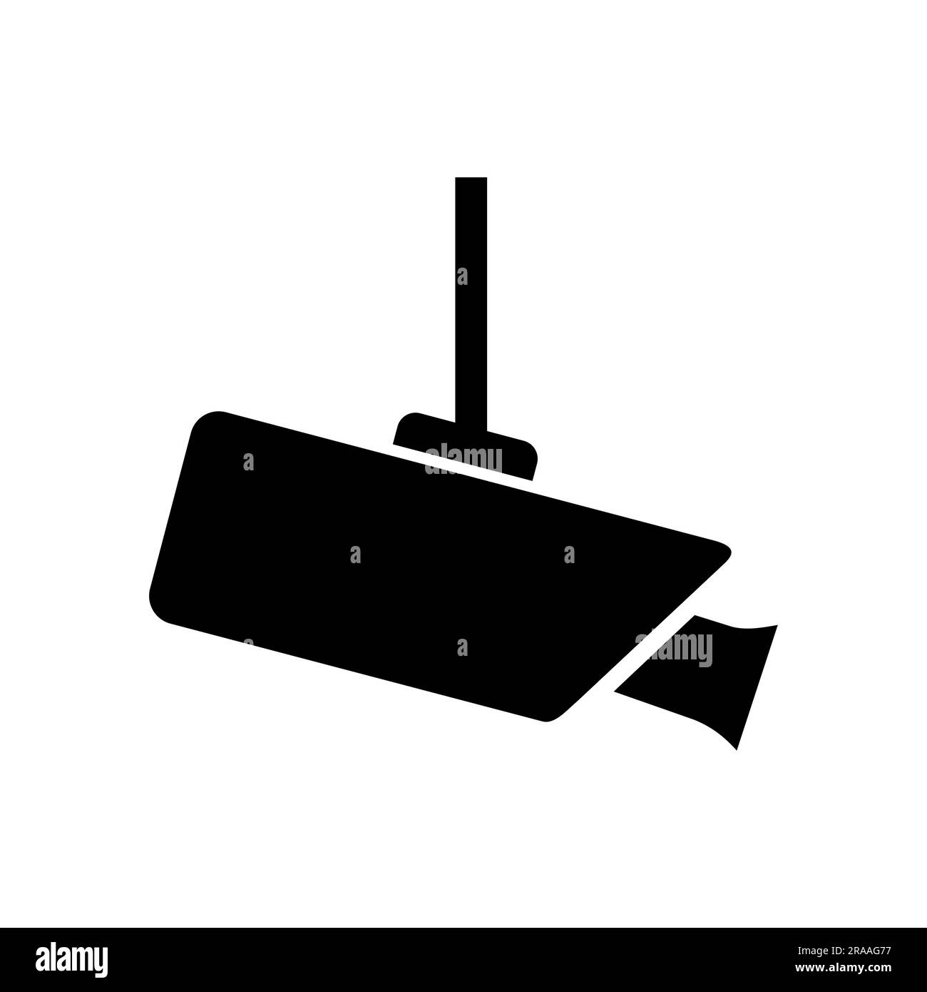 ISO 7001 BP 008: Telecamera di sorveglianza. CCTV. Cartello informativo pubblico standard internazionale per telecamera di sicurezza. Illustrazione Vettoriale