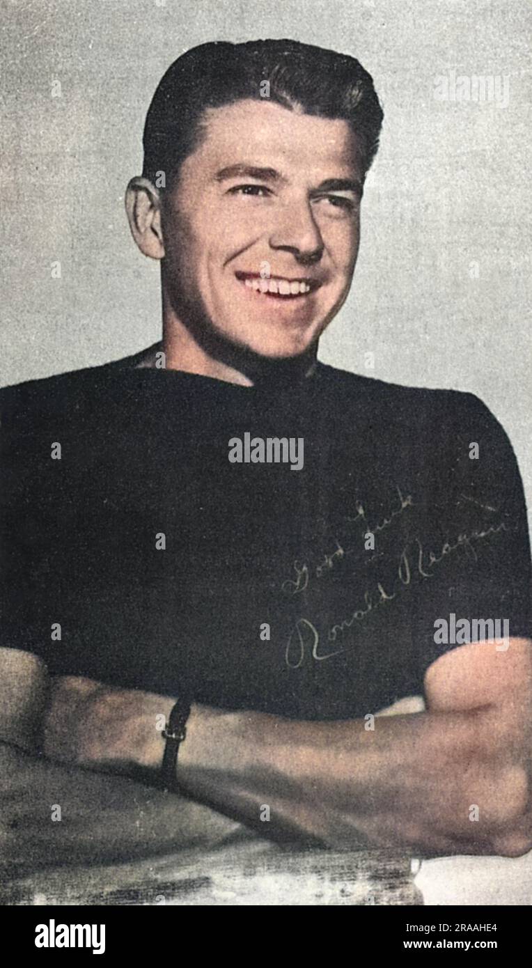 Ronald Reagan (1911-2004), star del cinema americano, attore televisivo e successivamente presidente. Data: Circa 1950 Foto Stock