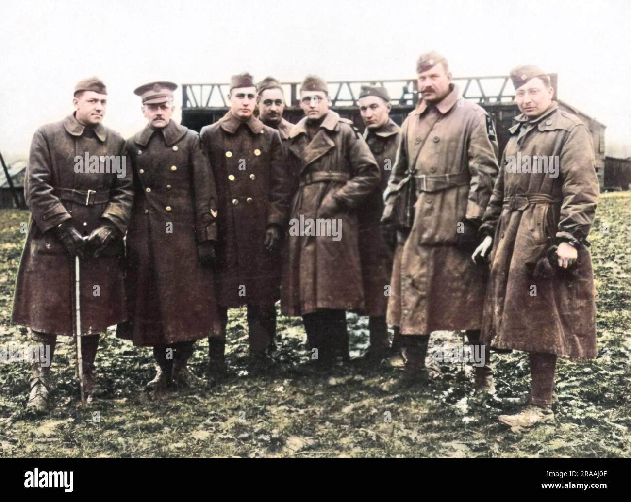 Truppe americane in Francia durante la prima guerra mondiale. Data: Circa 1917-1918 Foto Stock