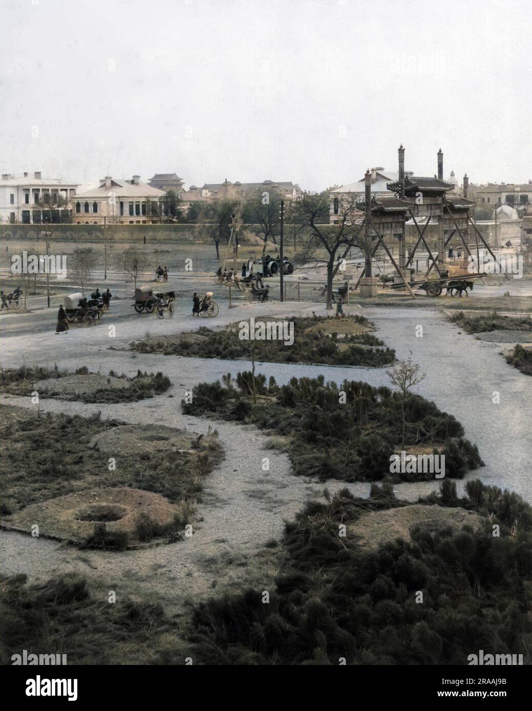 Quartiere delle legazioni, Pechino, Cina. Data: Circa 1903 Foto Stock