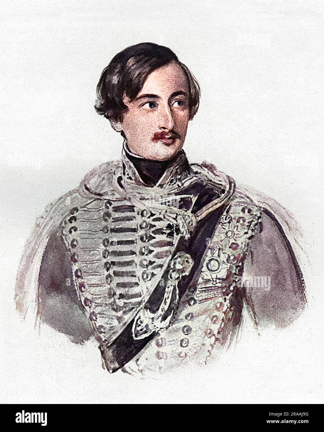 Alexander Mensdorff-Pouilly (Coburgo, 4 agosto 1813, û 14 febbraio 1871) è stato un generale, diplomatico e politico austriaco, di cui due anni come ministro degli affari esteri (1864-1866) e un mese di servizio come ministro-presidente dell'Austria. Data: Anni '1840 Foto Stock